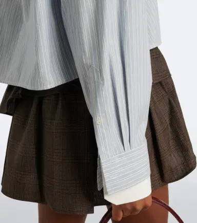 Acne Studios Striped cropped cotton poplin shirt | Thumbnail 2