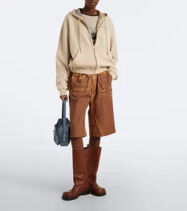 Acne Studios Cotton jersey zip-up hoodie | Thumbnail 2