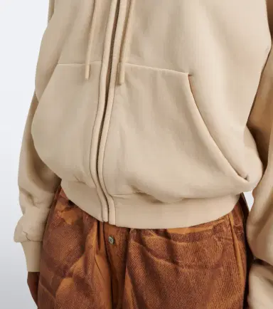 Acne Studios Cotton jersey zip-up hoodie | Thumbnail 5