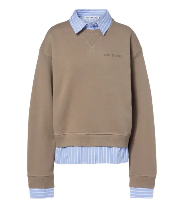 Acne Studios Layered cotton jersey sweatshirt
