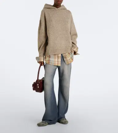 Acne Studios Cotton fleece wide-leg pants | Thumbnail 2