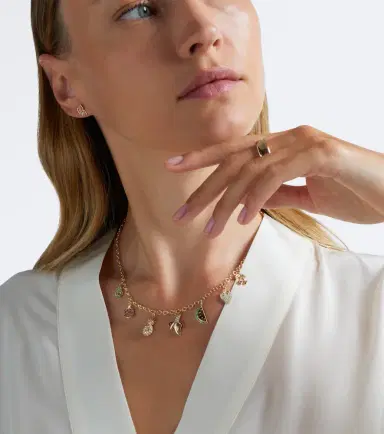 Sydney Evan 14kt gold charm necklace with gemstones | Thumbnail 5