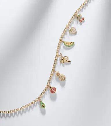 Sydney Evan 14kt gold charm necklace with gemstones | Thumbnail 6