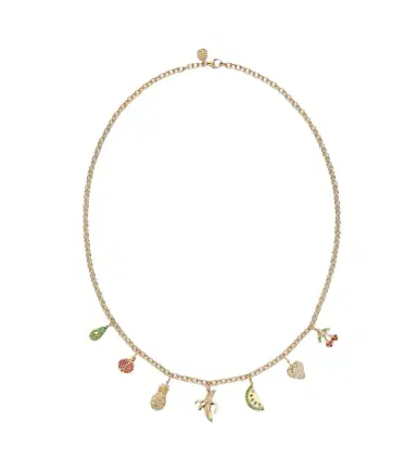 Sydney Evan 14kt gold charm necklace with gemstones | Thumbnail 1