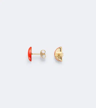 Sydney Evan Orange 14kt gold earrings with sapphires | Thumbnail 2