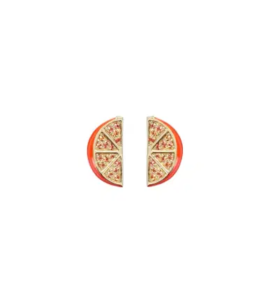 Sydney Evan Orange 14kt gold earrings with sapphires | Thumbnail 1