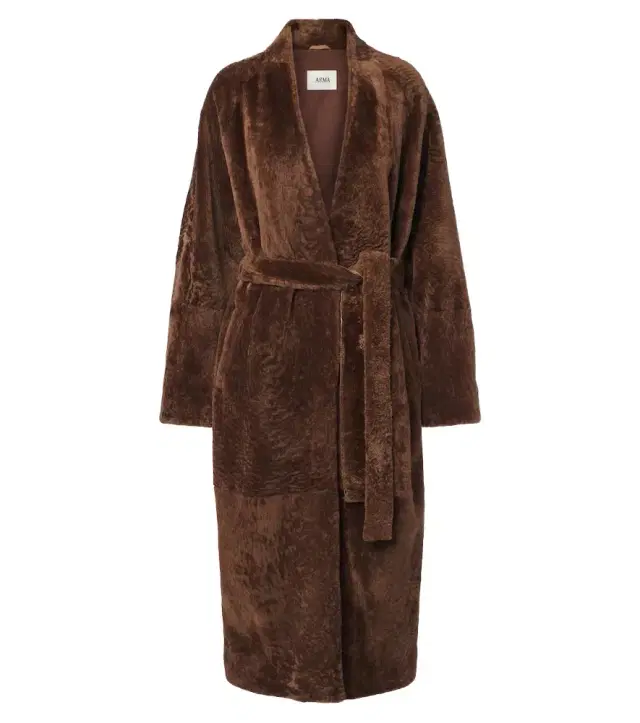 ARMA Dilan shearling wrap coat