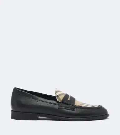 Burberry Check leather penny loafers | Thumbnail 2