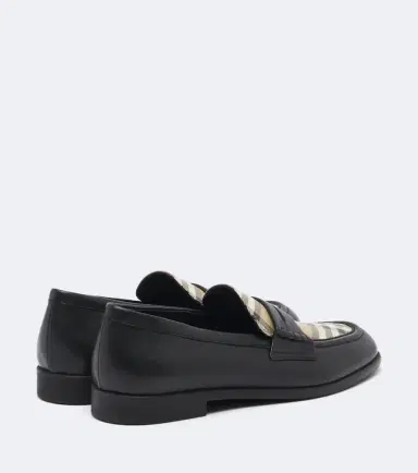 Burberry Check leather penny loafers | Thumbnail 4