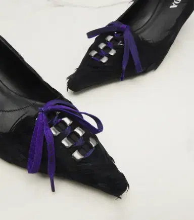 Prada Feather-trimmed satin pumps | Thumbnail 3