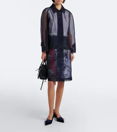 Prada Feather-trimmed satin pumps | Thumbnail 6