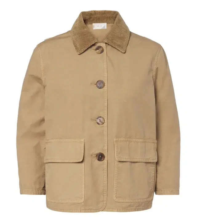 The Row Benka corduroy-trimmed cotton jacket