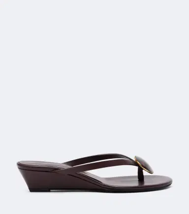 Christopher Esber Aura Quartz leather wedge thong sandals | Thumbnail 2