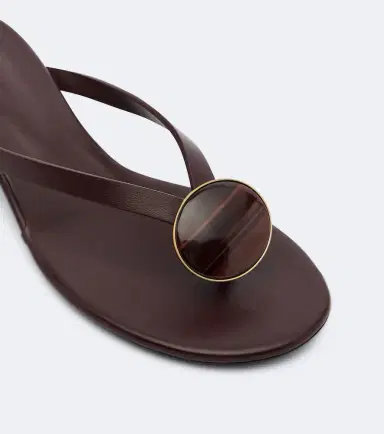 Christopher Esber Aura Quartz leather wedge thong sandals | Thumbnail 3