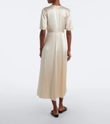 Joseph Aura silk satin midi dress | Thumbnail 5
