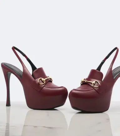 Gucci Horsebit leather slingback pumps | Thumbnail 4