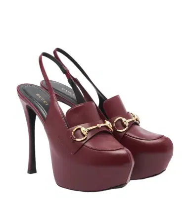 Gucci Horsebit leather slingback pumps | Thumbnail 1