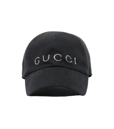 Gucci Embellished logo cotton-blend baseball cap | Thumbnail 1
