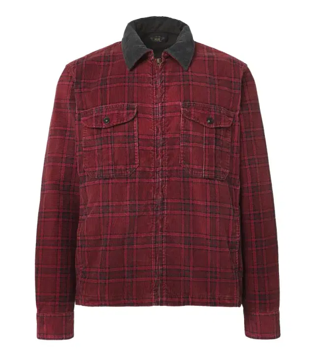 RRL Plaid cotton corduroy overshirt