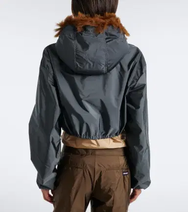 Miu Miu Shearling-trimmed technical jacket | Thumbnail 3