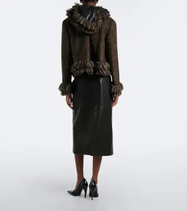 Nour Hammour Alana leather pencil skirt | Thumbnail 4