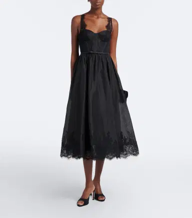 Zimmermann Valiant lace-trimmed linen and silk bustier dress | Thumbnail 2