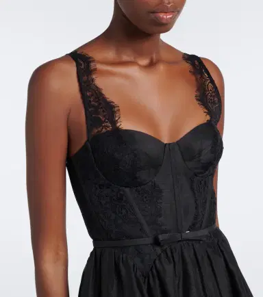 Zimmermann Valiant lace-trimmed linen and silk bustier dress | Thumbnail 3