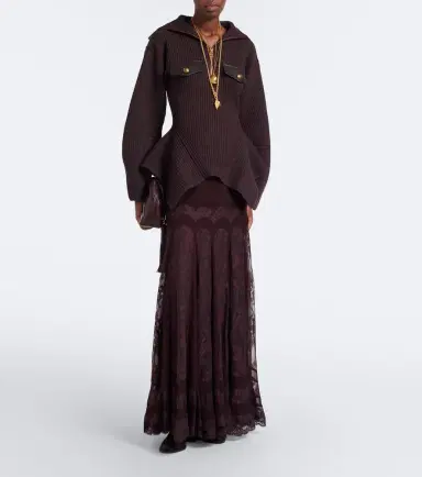 Zimmermann Valiant lace and silk maxi skirt | Thumbnail 3