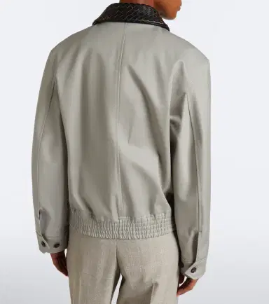 Bottega Veneta Intrecciato oversized cotton blouson jacket | Thumbnail 2