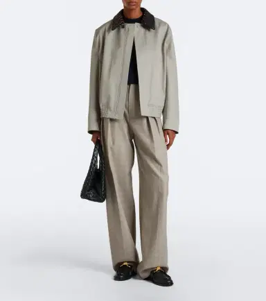 Bottega Veneta Intrecciato oversized cotton blouson jacket | Thumbnail 4