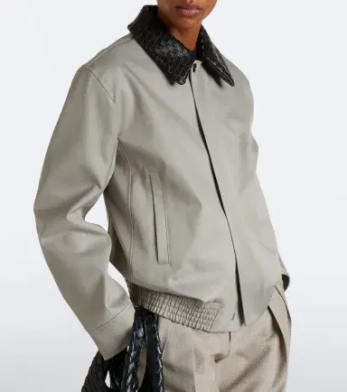 Bottega Veneta Intrecciato oversized cotton blouson jacket | Thumbnail 5