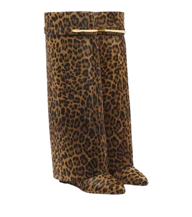 Givenchy Shark Pinch calf hair knee-high boots