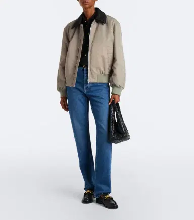 Bottega Veneta Leather-trimmed bomber jacket | Thumbnail 3