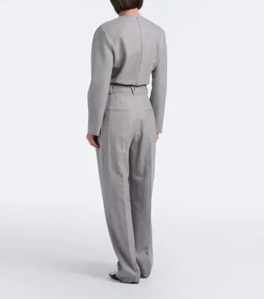 Bottega Veneta Pleated wool wide-leg pants | Thumbnail 6