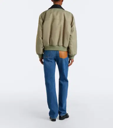Bottega Veneta Intrecciato leather-trimmed slim jeans | Thumbnail 3