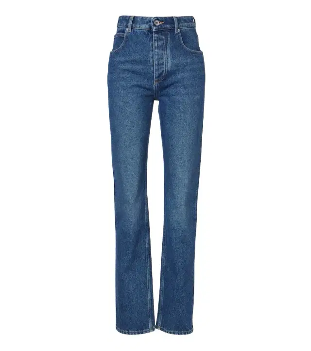 Bottega Veneta Intrecciato leather-trimmed slim jeans