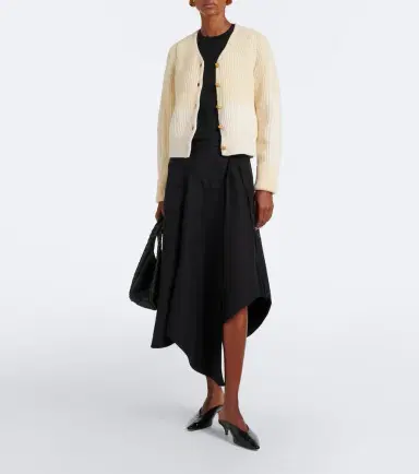 Bottega Veneta Ribbed-knit wool and cashmere cardigan | Thumbnail 2