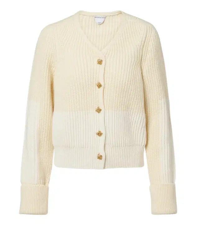 Bottega Veneta Ribbed-knit wool and cashmere cardigan