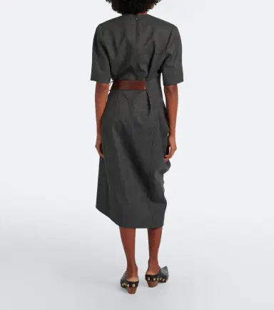 Bottega Veneta Belted wool midi dress | Thumbnail 2 Bottega Veneta Belted wool midi dress | Thumbnail 2