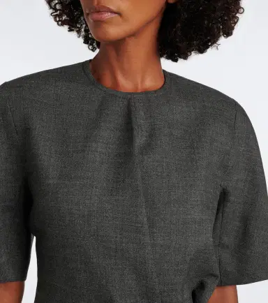Bottega Veneta Belted wool midi dress | Thumbnail 3 Bottega Veneta Belted wool midi dress | Thumbnail 3