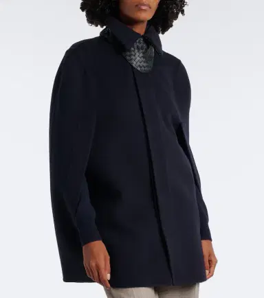 Bottega Veneta Intrecciato wool and cashmere cape | Thumbnail 2