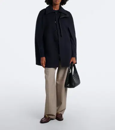 Bottega Veneta Intrecciato wool and cashmere cape | Thumbnail 6