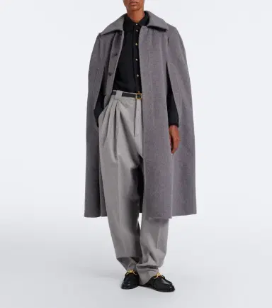 Bottega Veneta Intrecciato wool and cashmere cape | Thumbnail 2