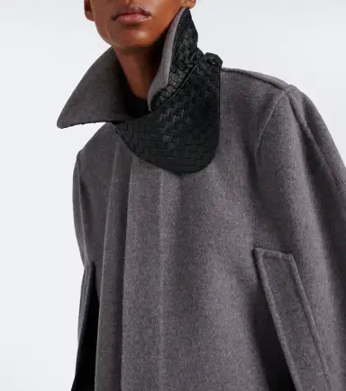 Bottega Veneta Intrecciato wool and cashmere cape | Thumbnail 3