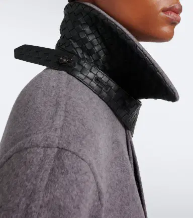 Bottega Veneta Intrecciato wool and cashmere cape | Thumbnail 6