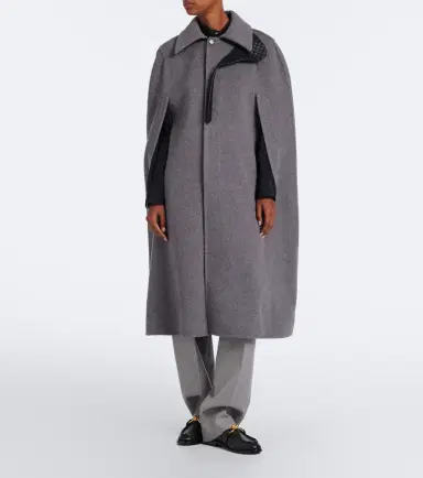 Bottega Veneta Intrecciato wool and cashmere cape | Thumbnail 7