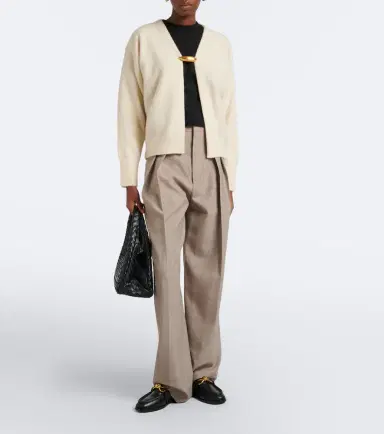 Bottega Veneta Embellished cashmere, wool, and silk cardigan | Thumbnail 6