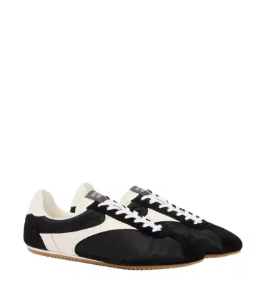 Bottega Veneta Shot suede-trimmed sneakers | Thumbnail 1