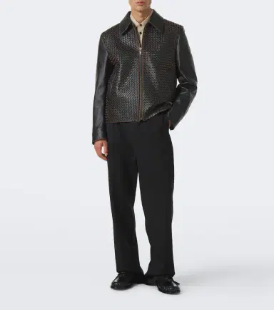 Bottega Veneta Wool grain de poudre straight pants | Thumbnail 3
