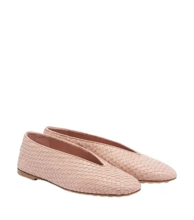 Bottega Veneta Rosa Intrecciato leather ballet flat | Thumbnail 1